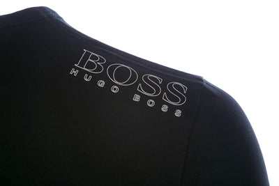 BOSS Togn Long Sleeve T Shirt in Black & Silver