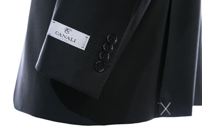 Canali Notch Lapel Suit in Black