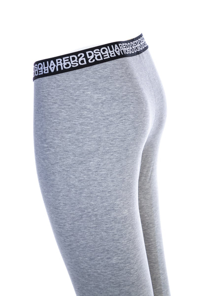 Dsquared2 Mirrored Logo Ladies 3/4 Leggings in Grey Side