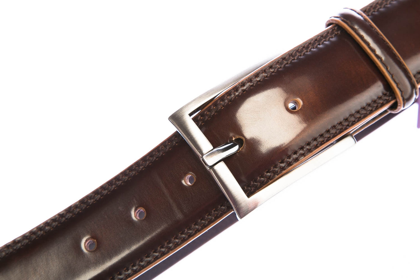 Elliot Rhodes Antique Shine Belt in Tan Buckle