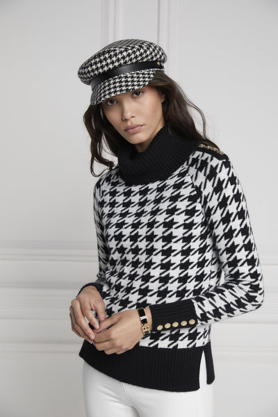 Holland Cooper Heritage Knit Ladies Jumper in Houndstooth