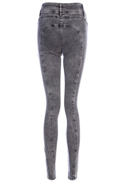 Holland Cooper Biker Ladies Jean in Ash Grey Back