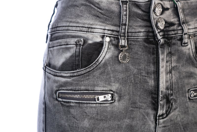 Holland Cooper Biker Ladies Jean in Ash Grey Pocket