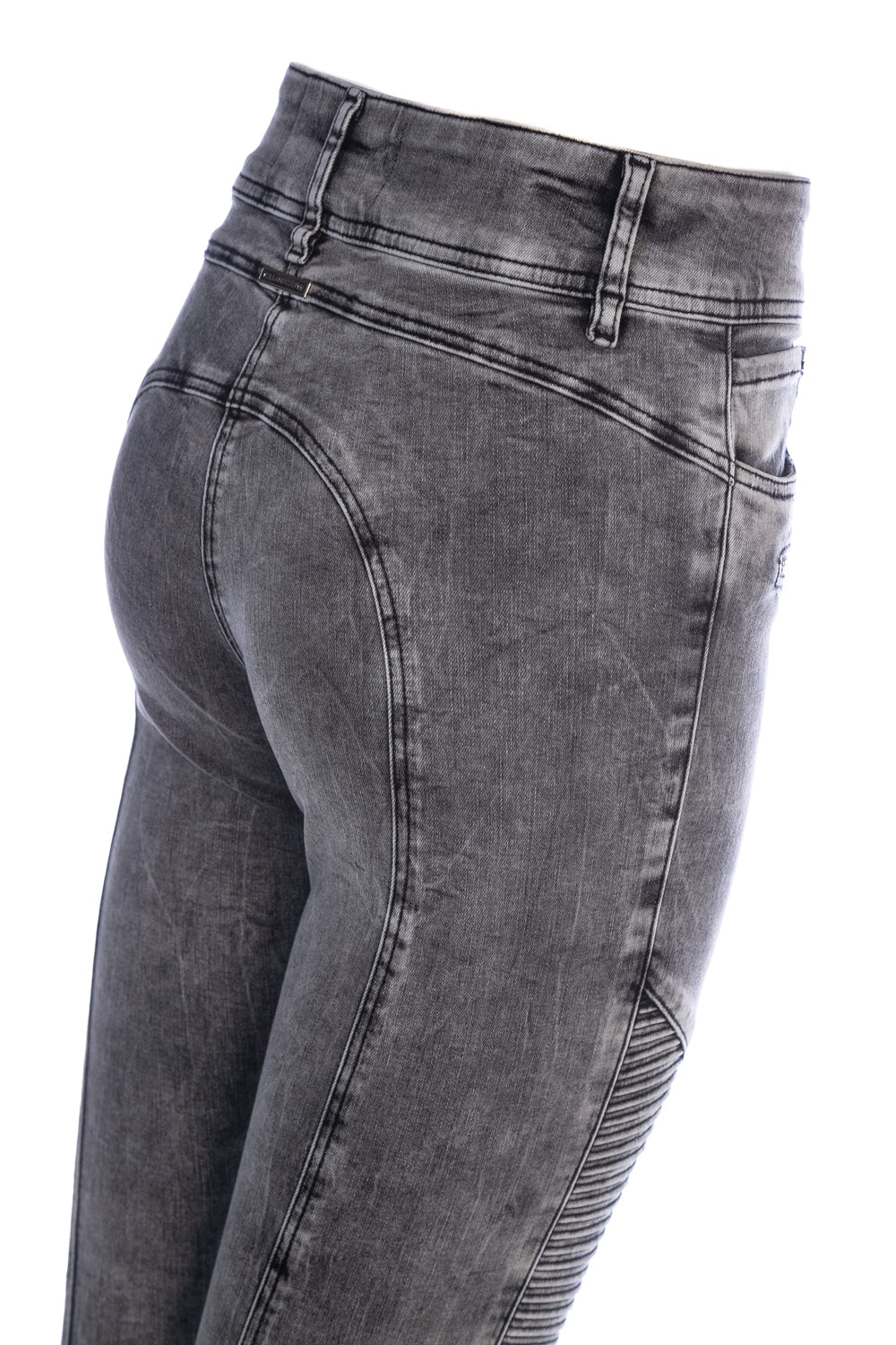 Holland Cooper Biker Ladies Jean in Ash Grey Side