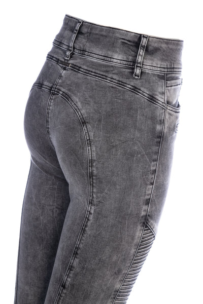 Holland Cooper Biker Ladies Jean in Ash Grey Side