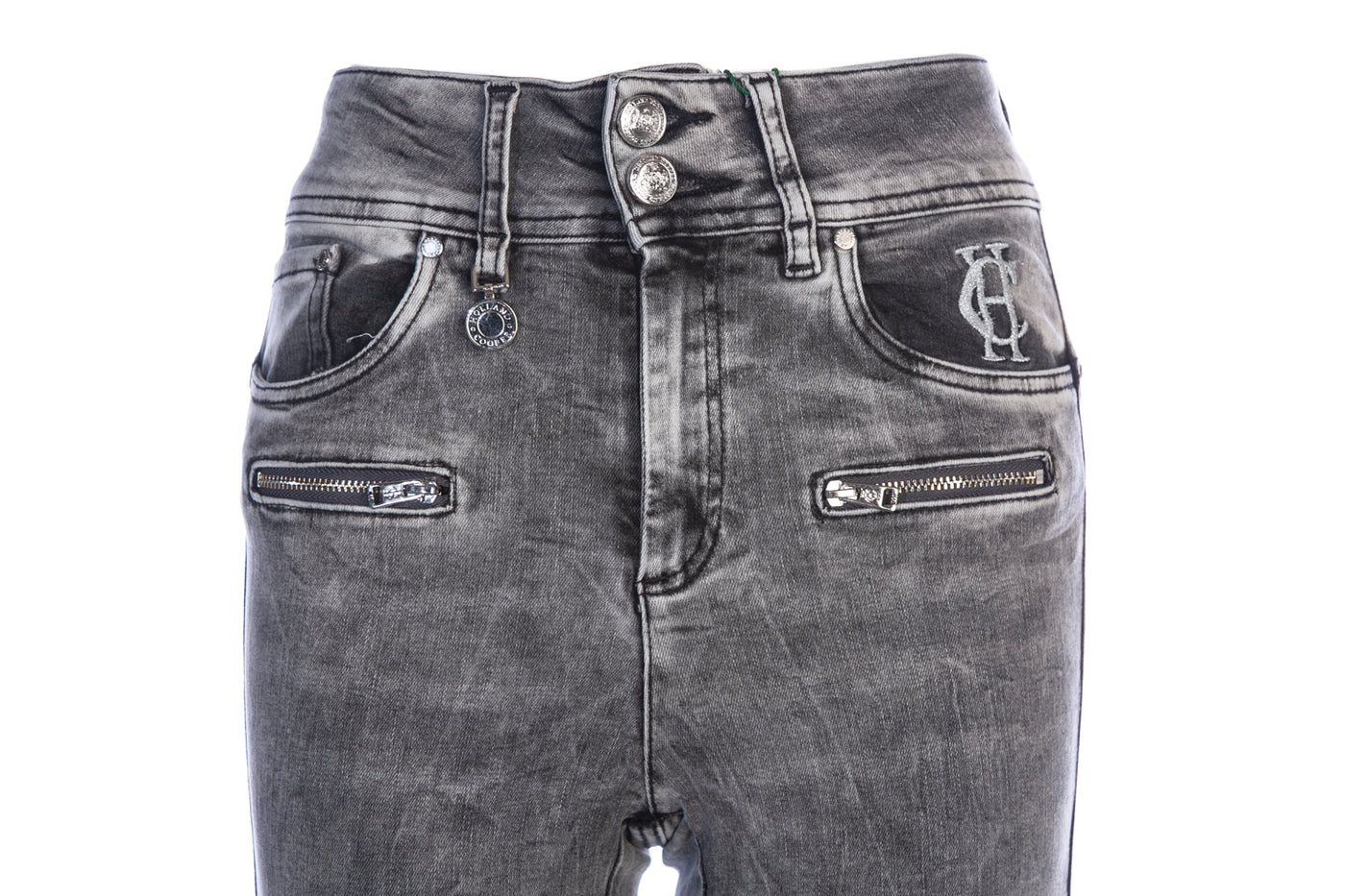 Holland Cooper Biker Ladies Jean in Ash Grey Waist