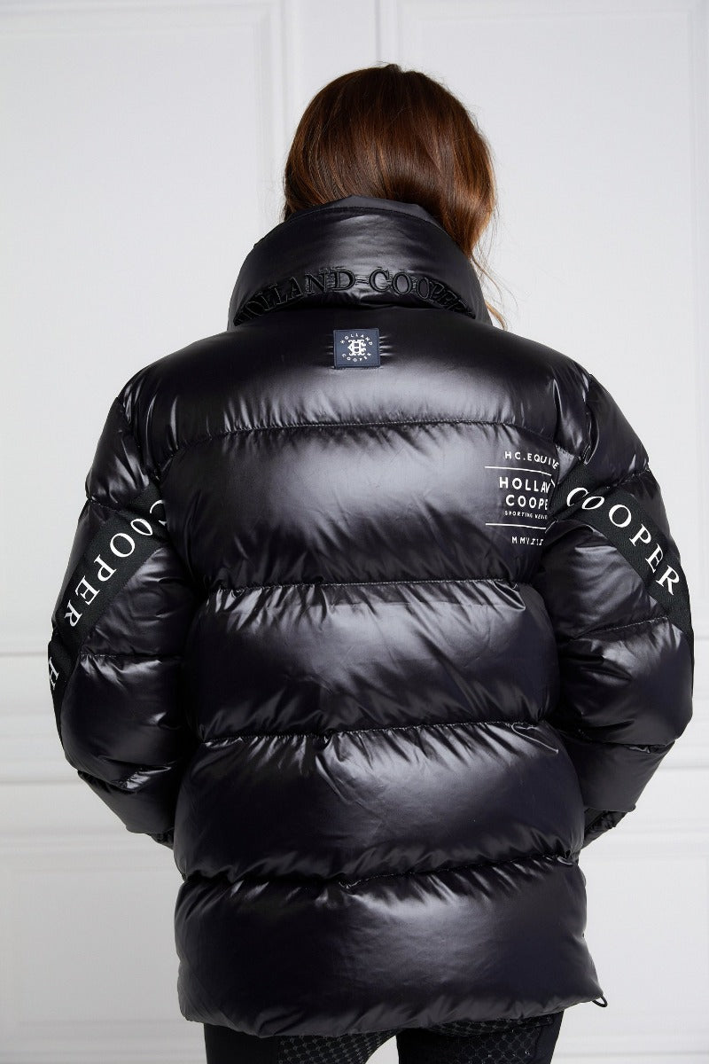 Holland Cooper Camden Puffer Jacket in Black Back
