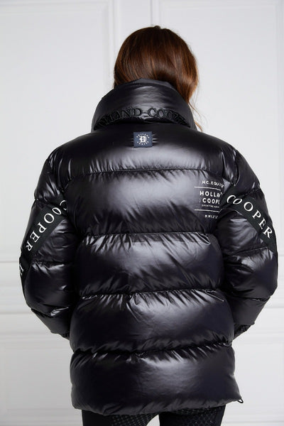 Holland Cooper Camden Puffer Jacket in Black Back