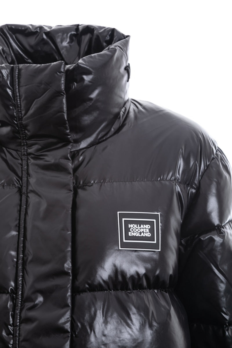 Holland Cooper Camden Puffer Jacket in Black Chest