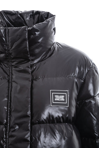 Holland Cooper Camden Puffer Jacket in Black Chest