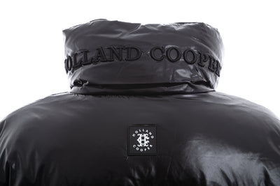 Holland Cooper Camden Puffer Jacket in Black Collar