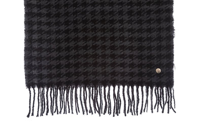 Holland Cooper Chelsea Scarf in Grey Houndstooth