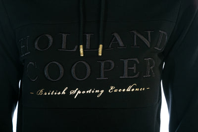 Holland Cooper Deluxe Ladies Hoodie Sweat Top in Black