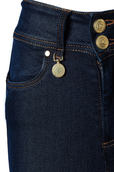 Holland Cooper Jodhpur Ladies Jean in Deep Indigo Buttons