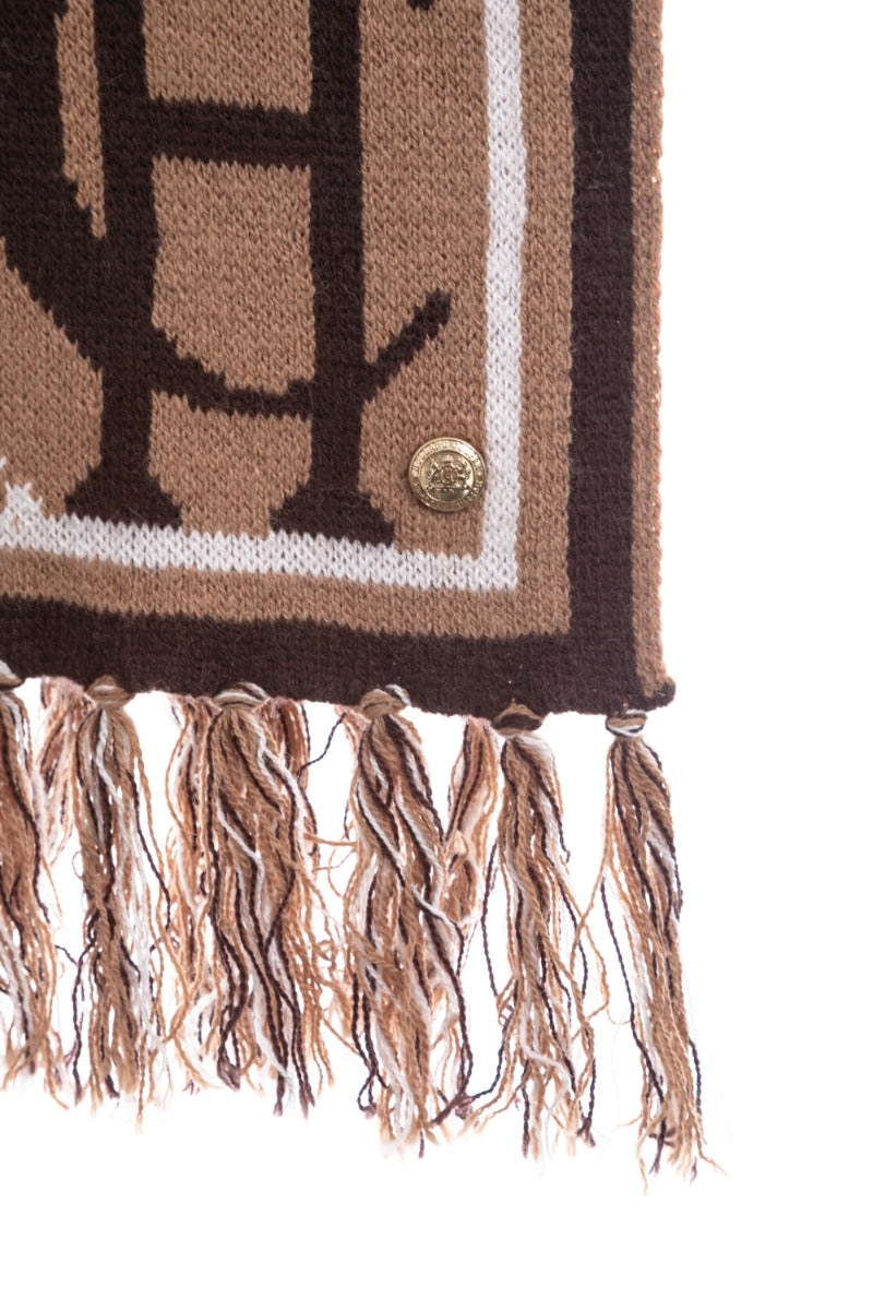 Holland Cooper Monogram Scarf Camel