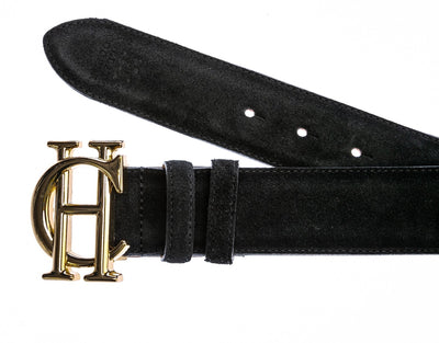 Holland Cooper Suede Ladies Belt in Black
