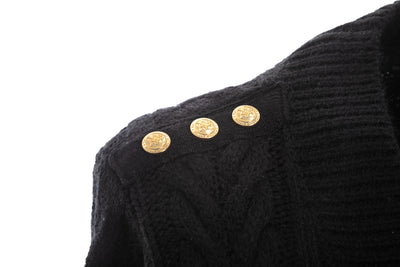 Holland Cooper Windsor Midi Cardigan in Black