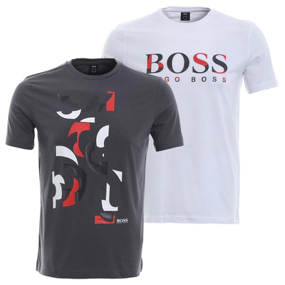 BOSS 2 Pack T-Shirt in White & Grey