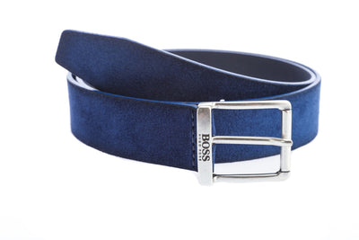 BOSS Joni-SD_sz_35 Suede Belt in Blue