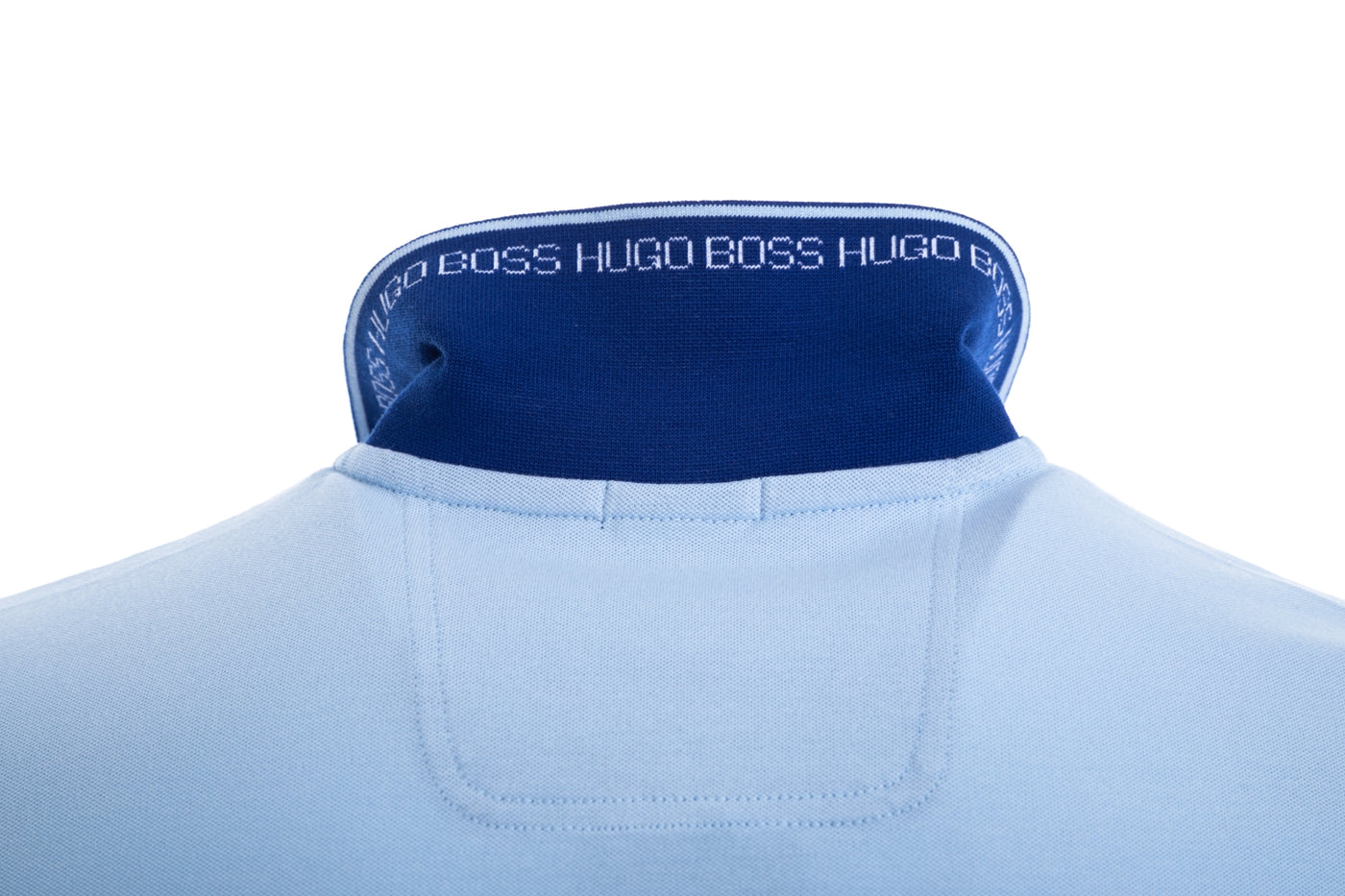 BOSS Paul Curved Polo Shirt in Sky Blue