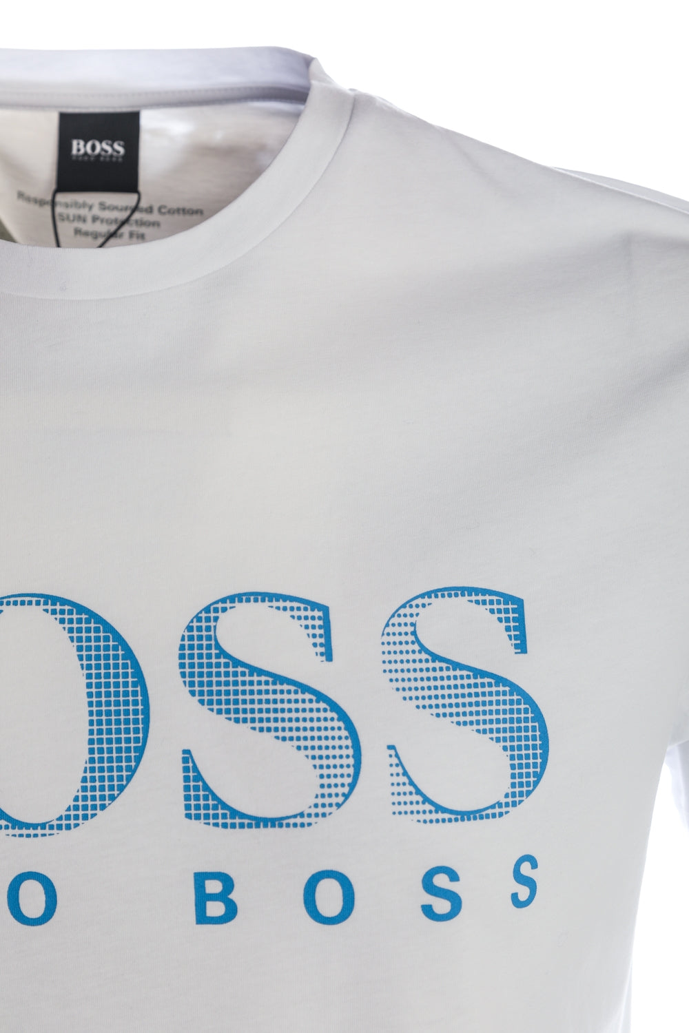 BOSS RN UV Protection T-Shirt in White & Turquoise