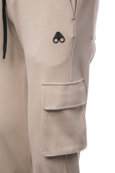 Moose Knuckles Seaside Cargo Jogger Sweat Pant in Taupe