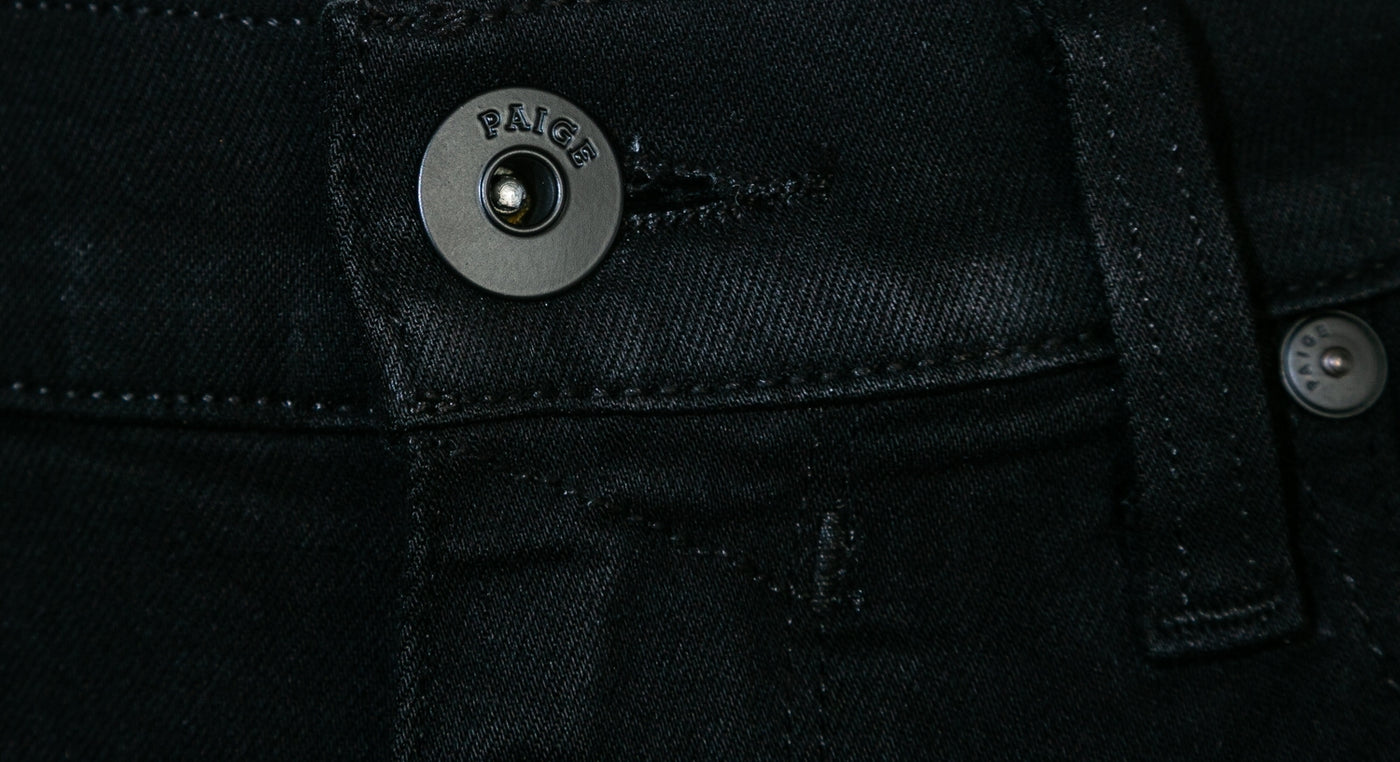 Paige Croft Jean in Black Shadow Button