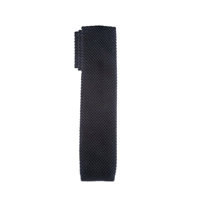 Remus Uomo Knitted Tie in Black
