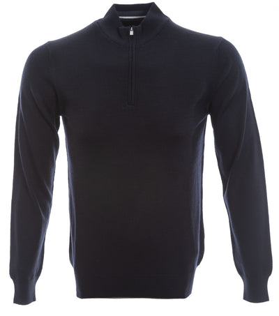 Remus Uomo 1/4 Zip Knitwear in Navy