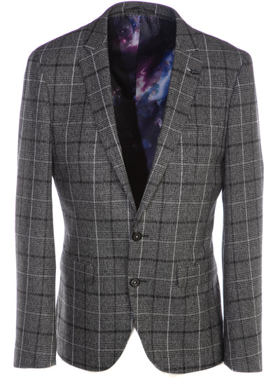 Remus Uomo Torneo F Jacket in Grey Check