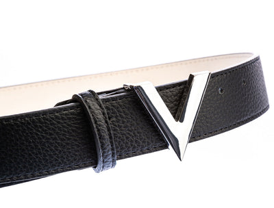 Valentino by Mario Valentino Forever Ladies Belt in Black Logo