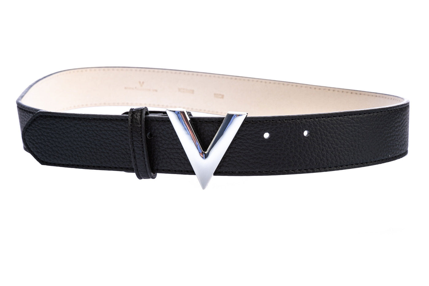 Valentino by Mario Valentino Forever Ladies Belt in Black Fastened