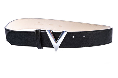 Valentino by Mario Valentino Forever Ladies Belt in Black Fastened